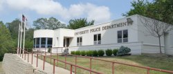 Picture of the front of the University Police station