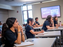 Upward Bound students in class