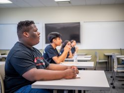 Upward Bound students in class