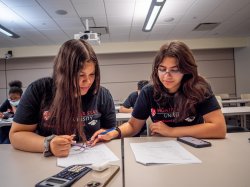 Upward Bound students in class