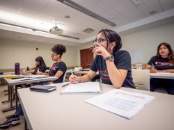 Upward Bound students in class