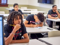 Upward Bound students in class