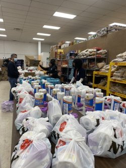 Volunteers participating at Father English on MLK Day