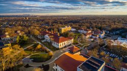 Aerial photo of campus